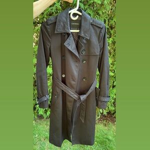 Club Monaco Black Trench Coat - M